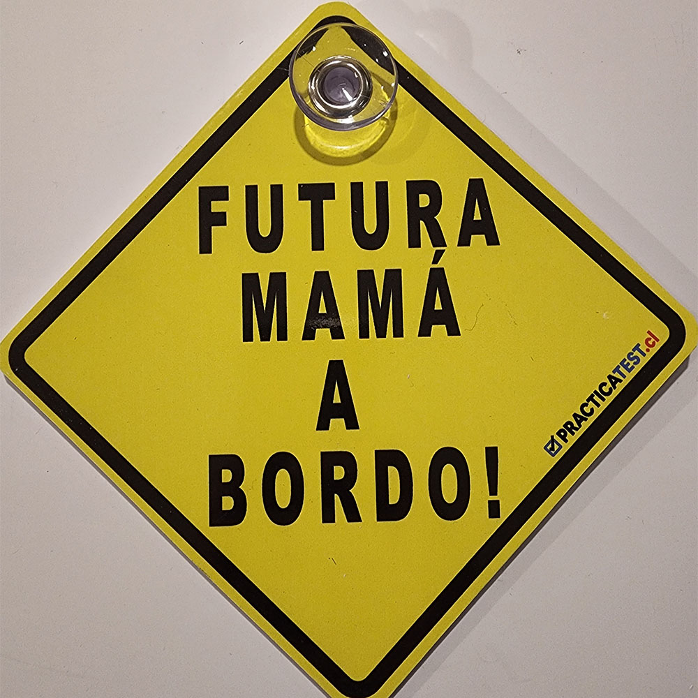 Letrero de advertencia futura mama